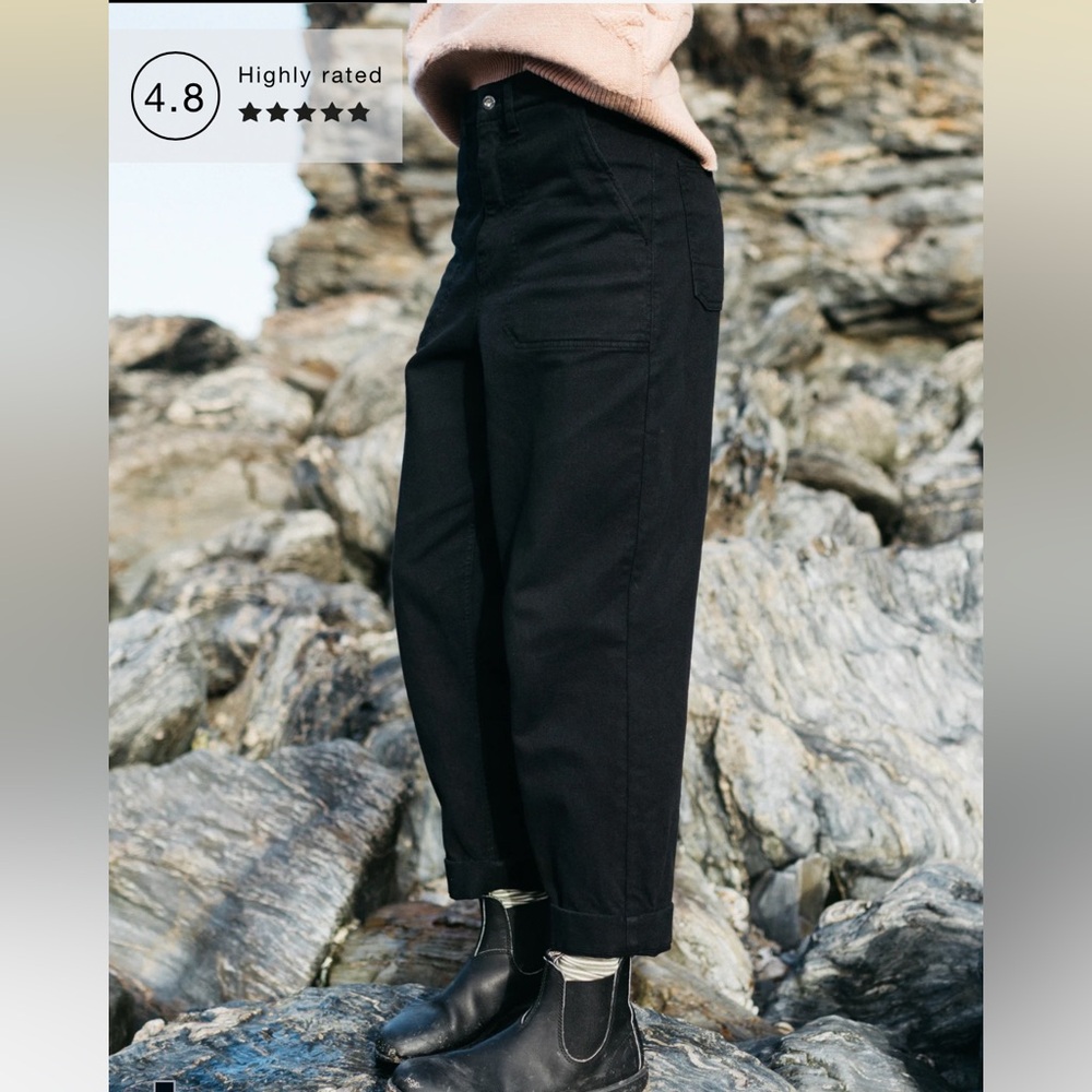 Elegant Black Cropped Pants